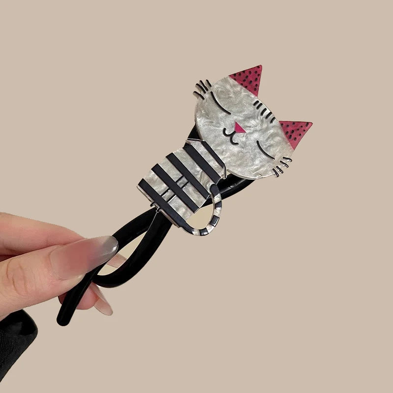 Smart Kitty - Cute cat hairClip twist clip ponytail hairpin