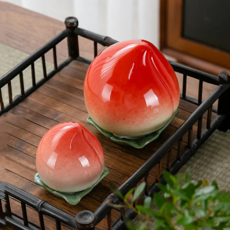 Peachy Keepsake Jar - Fruit Storage Tank Ceramic