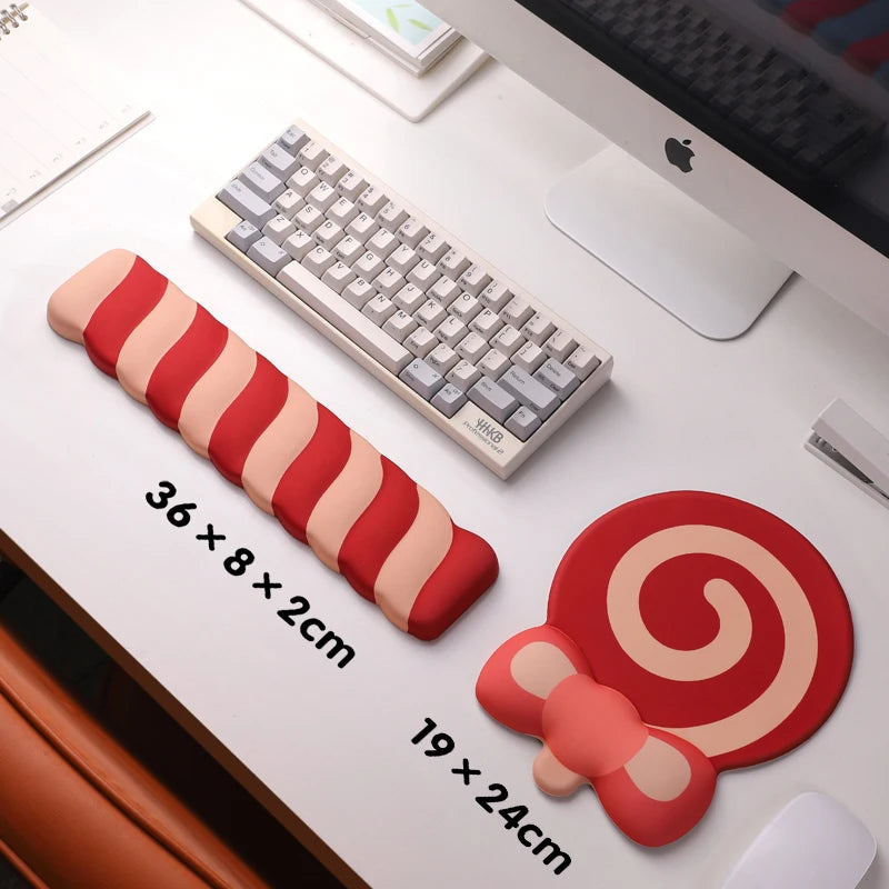 Sugar Swirl - Candy Shaped Keyboard Hand Support and Mouse Pad