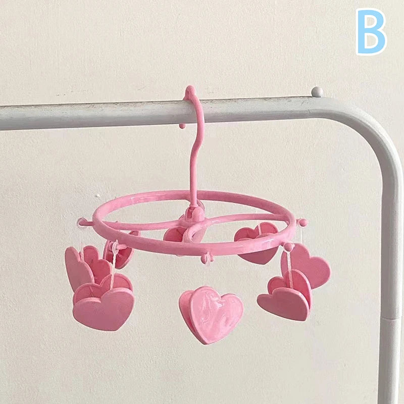 BerryBreeze Hanger - Lovely Strawberry Clothes Drying Hanger, Windproof, Good for Socks small items, Drying Rack Household Heart Storage Laundry Rack