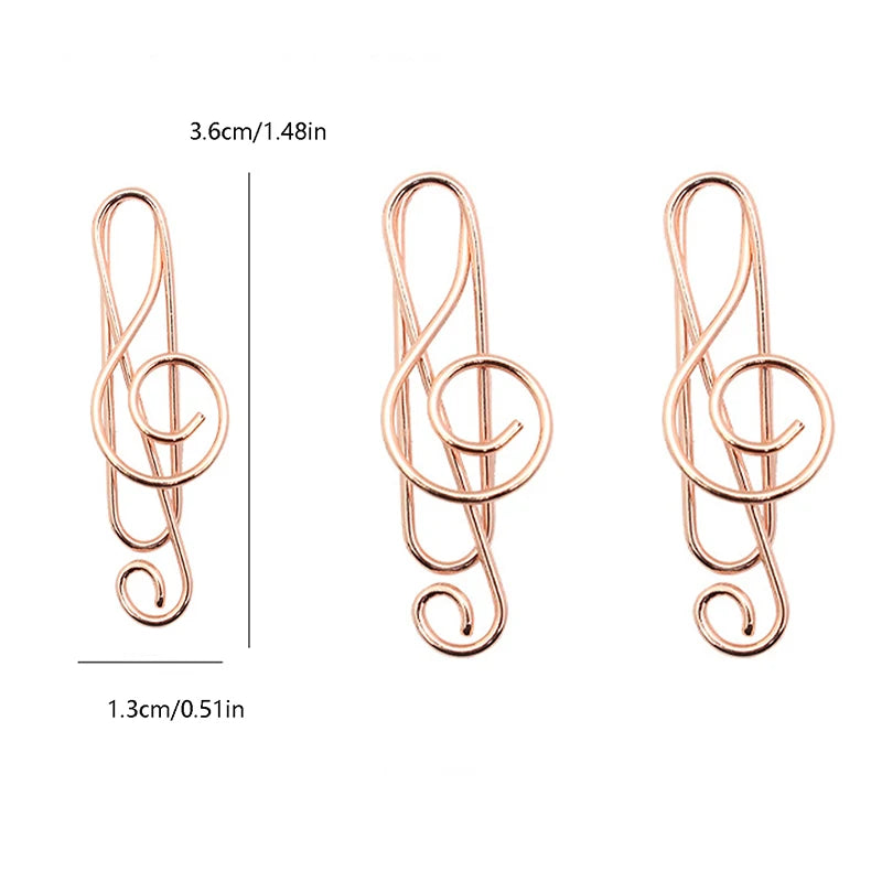 NoteClips - 10pcs metal note paper clip, creative bookmark content book, office school stationery materials
