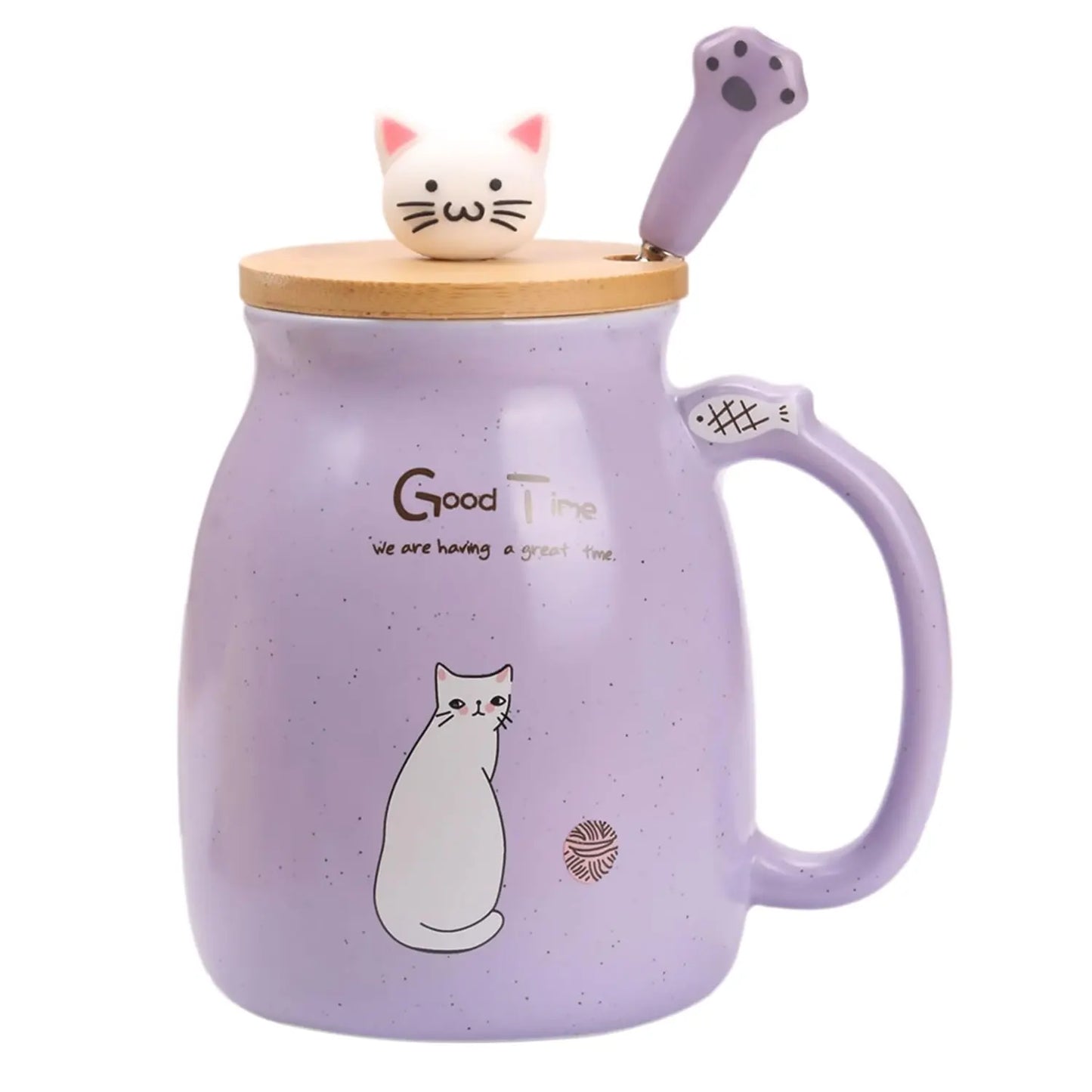 KittyWhisker Brew - Cute Cat Ceramic Kawaii Tea Cup