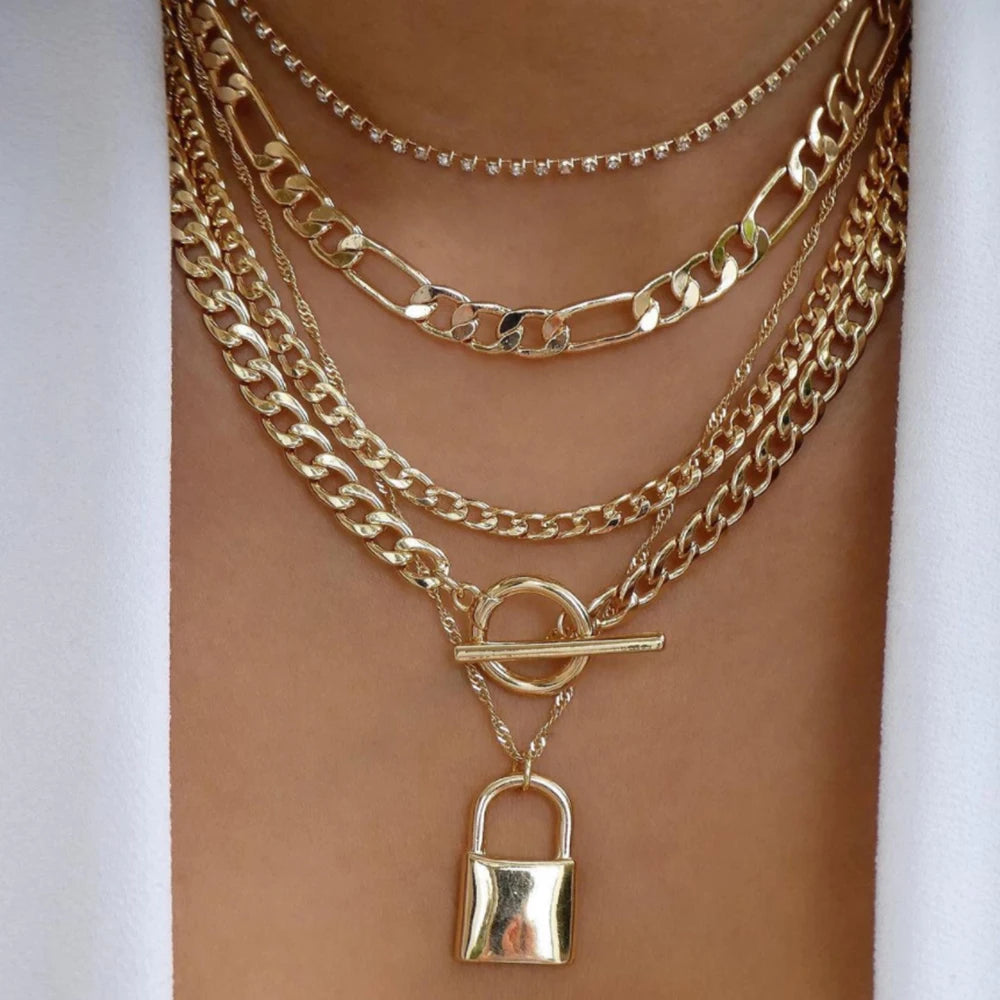 GoldenMystique - Multi-Layer Boho Pendant Necklaces