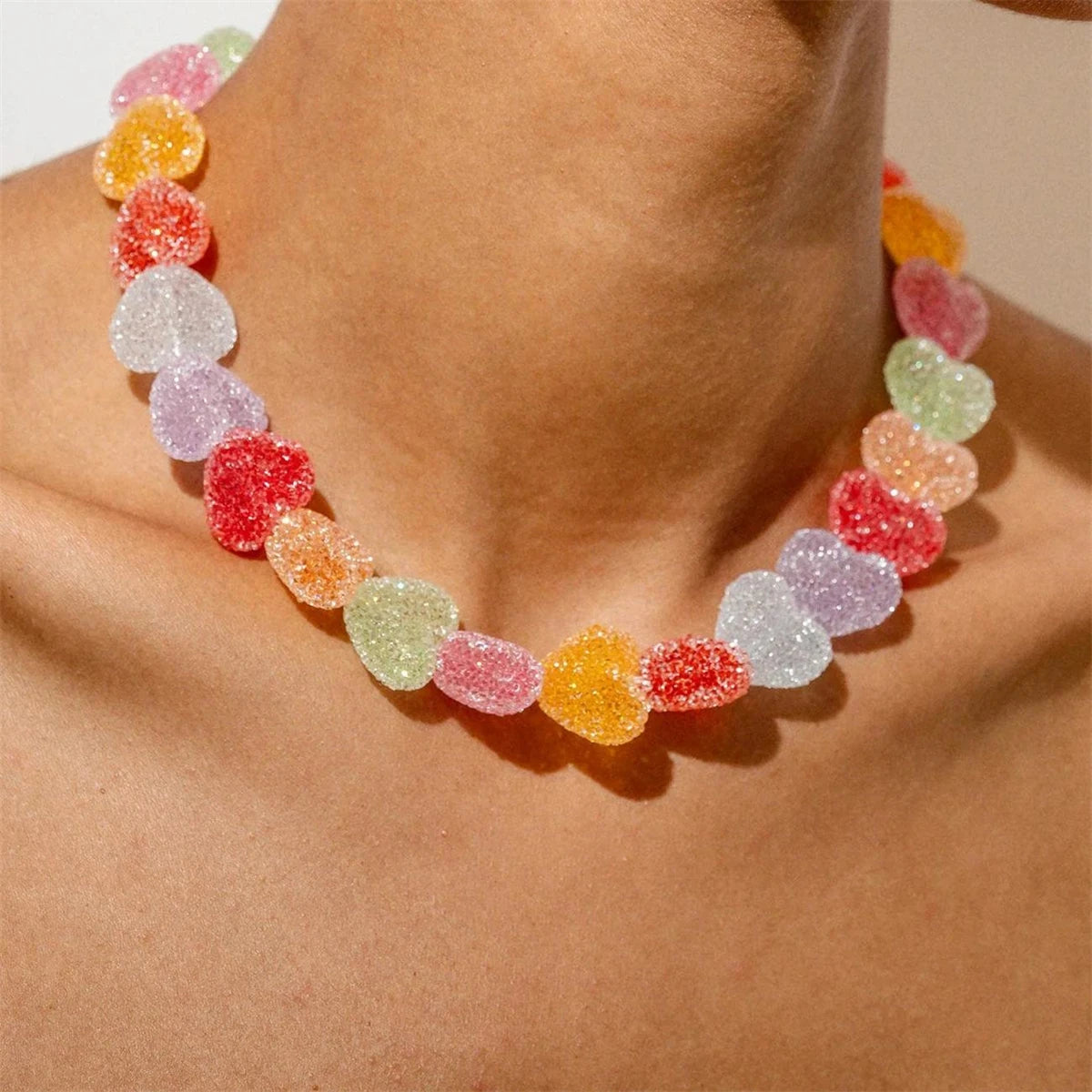 SugarKiss Candy Collar - Colorful love candy resin necklace