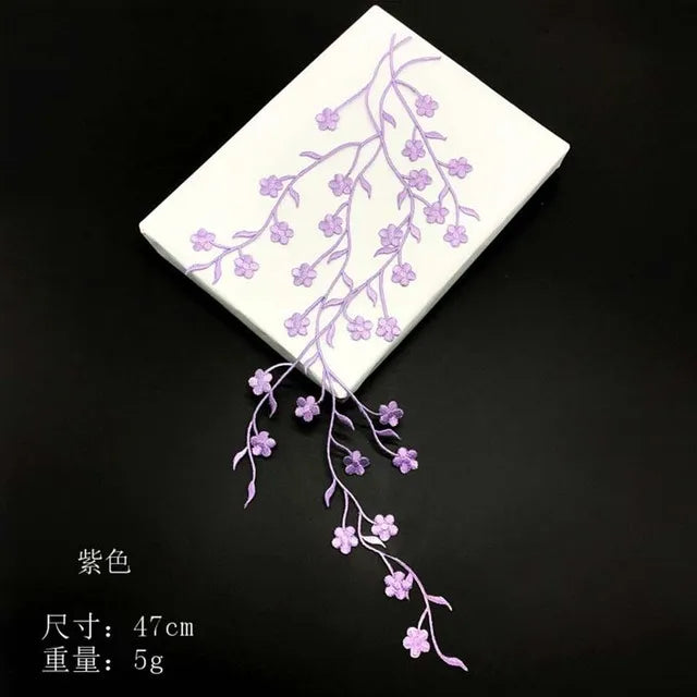 Petal Plum – 3D Embroidery Iron-On Patch