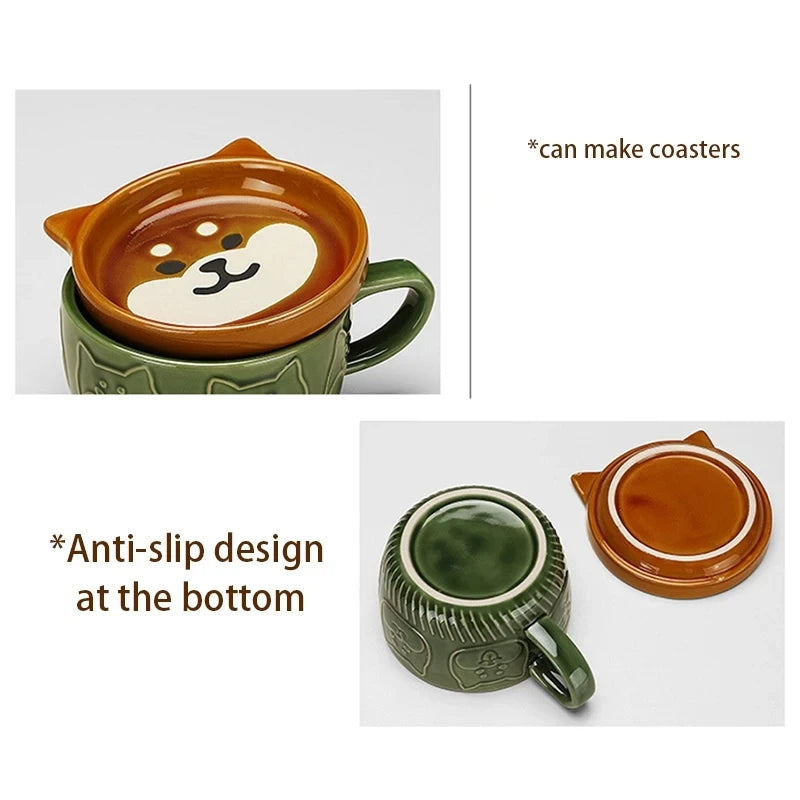 KittyWhisker Brew Bowl - Japanese Cartoon Cat Small Dish combo dish set