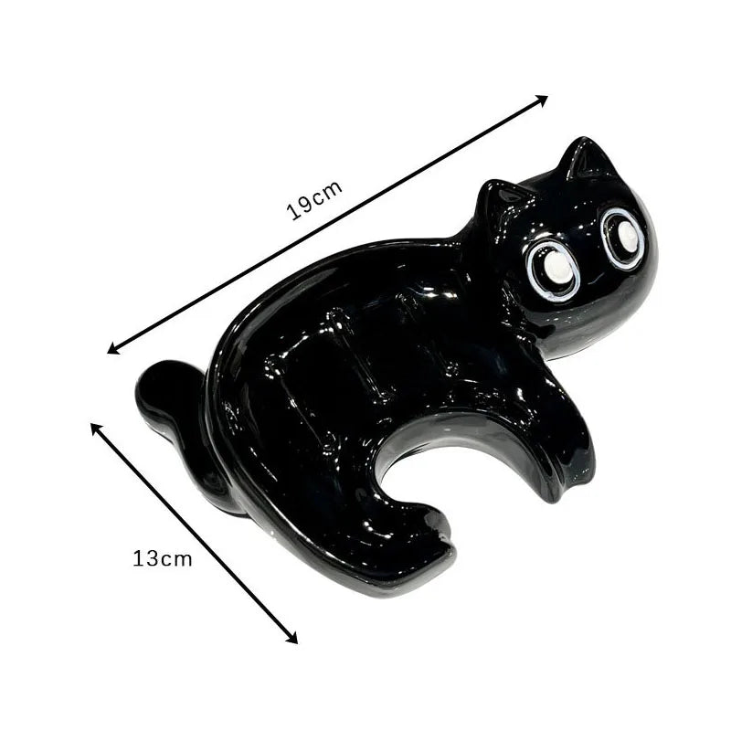 MeowMelt Soap Cradle - Cute Cat Drain Soap Holder Ceramic Soap Dish Home Decor