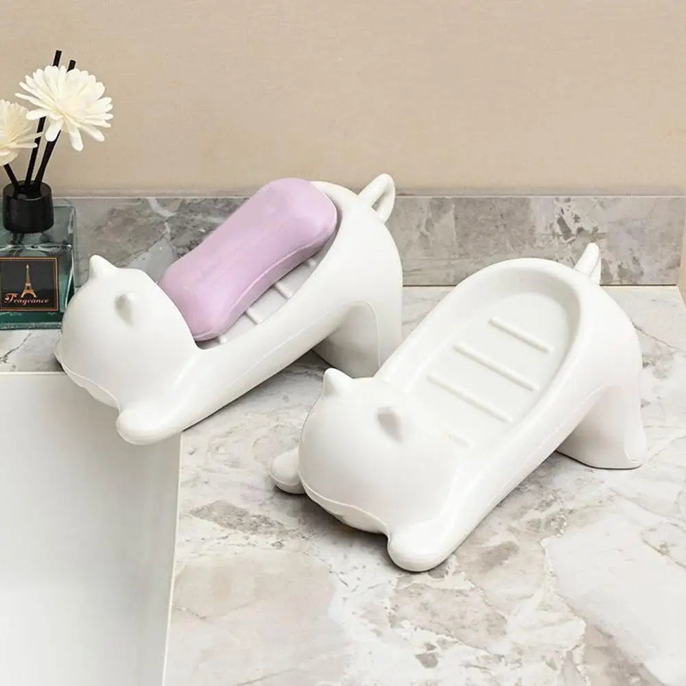 PurrSoap Dish - Soap Dish Drainable Cute Cat-shaped Soap Drain Tray