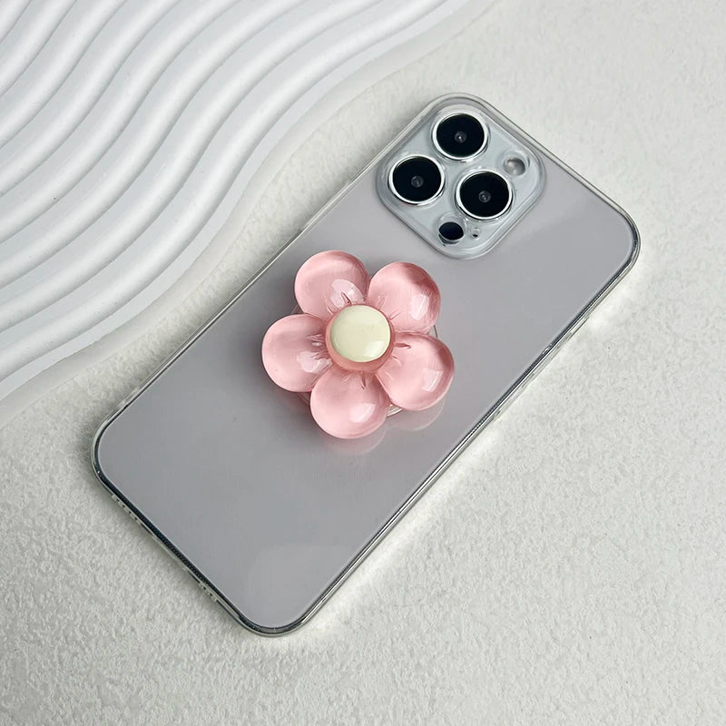 BlossomGrip Phone Holder - 1pc Transparent Flower Phone Holder