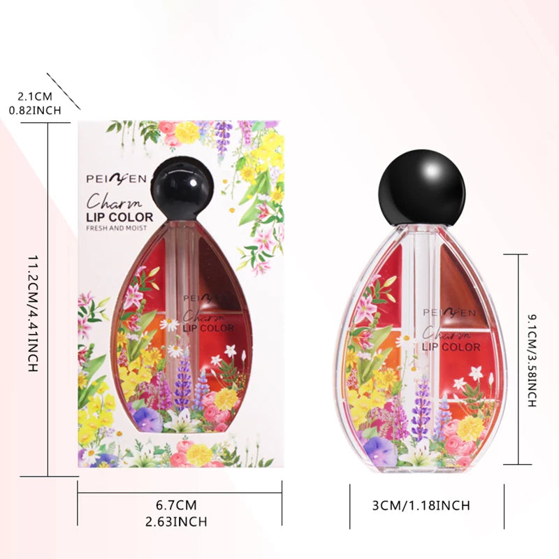 Glass Charm Palette Lip Gloss - 6 Colors Jelly Lip Cream