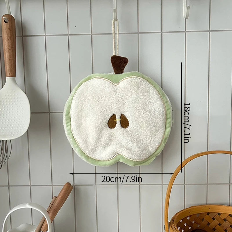 HarvestHug Towels - Cute Hand Towel Cartoon Wipe Handkerchief Rag Vegetable Shape Towels for Kitchen Bathroom, KidsHanging Towel Soft Dish cloth