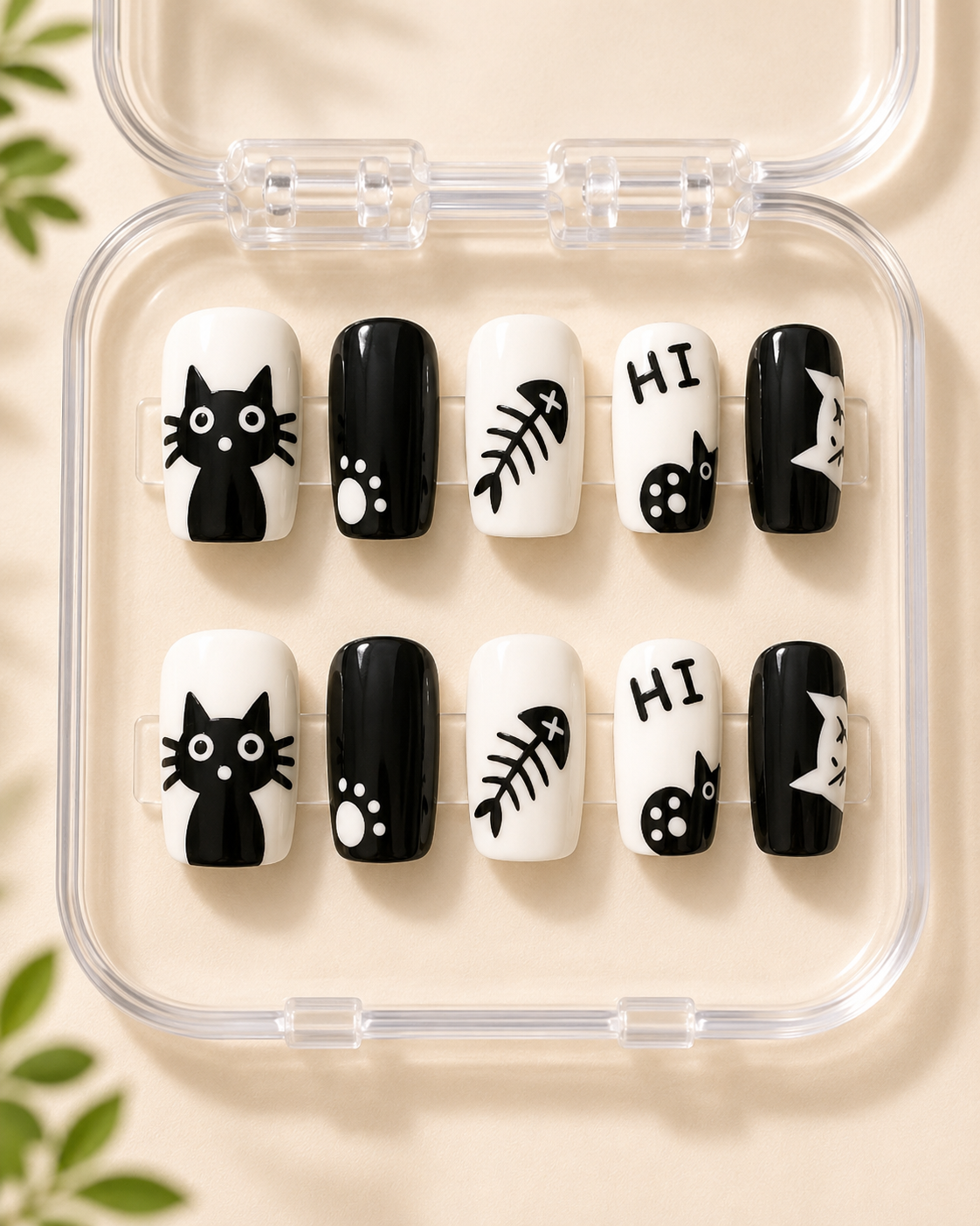Adorablis Press-On Nail Set – Handmade False Nails Kit