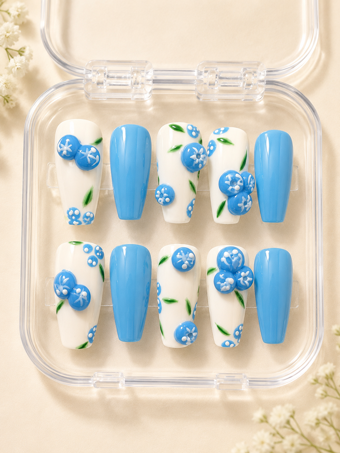Adorablis Press-On Nail Set – Handmade False Nails Kit