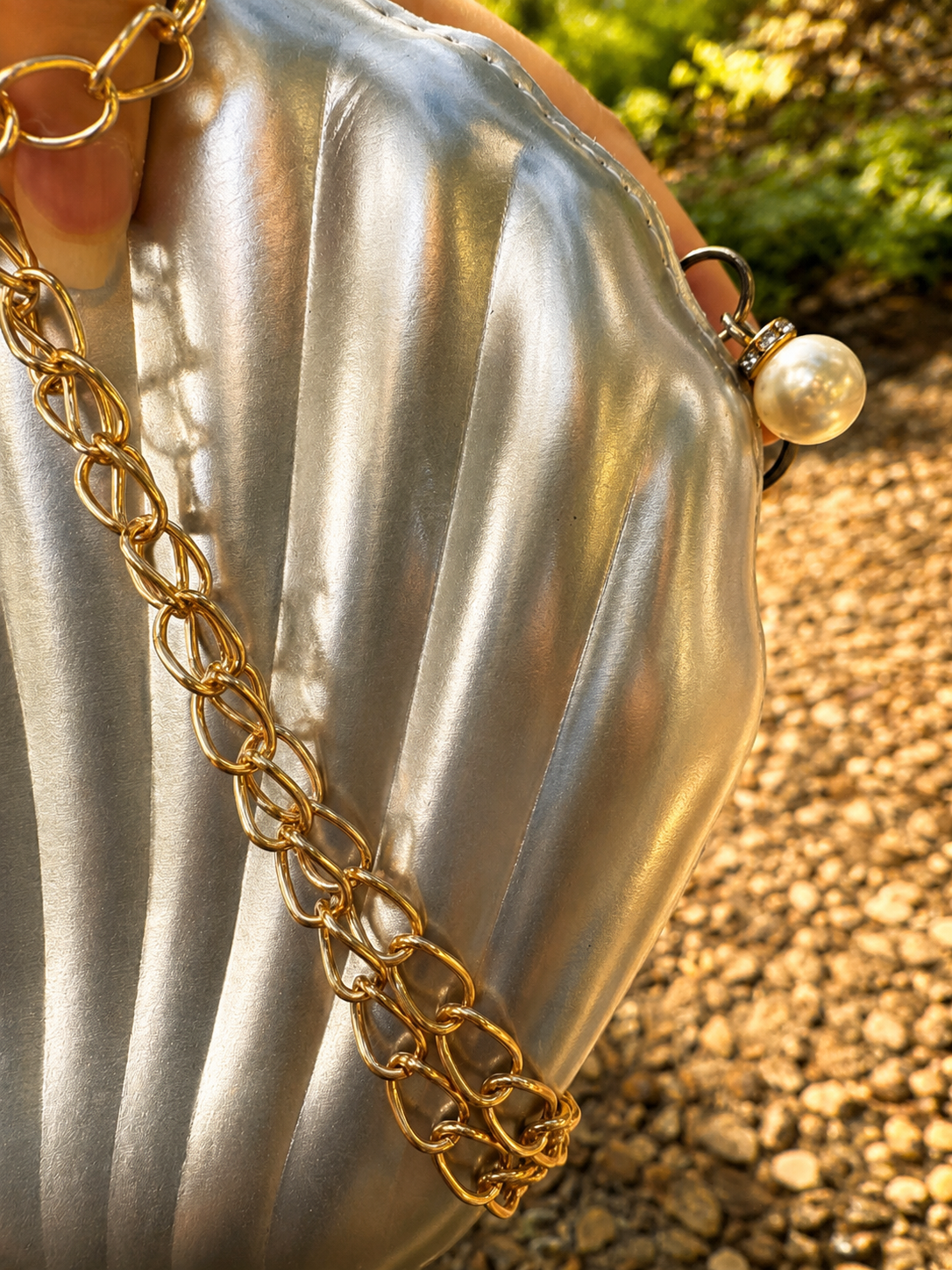 PearlTide Shell Purse – Hard Shell Crossbody Shoulder Bag Water Resistant
