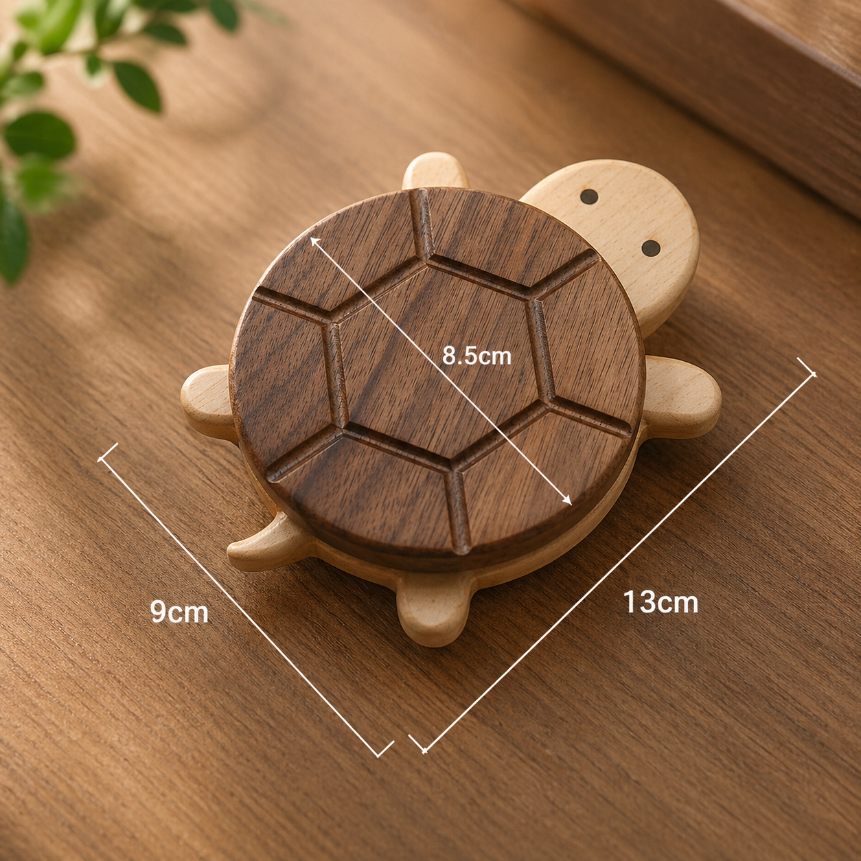 Woodland Shell Coaster - Cute Shape Black Walnut Solid Wood Turtle Coaster, Tableware Anti-scald