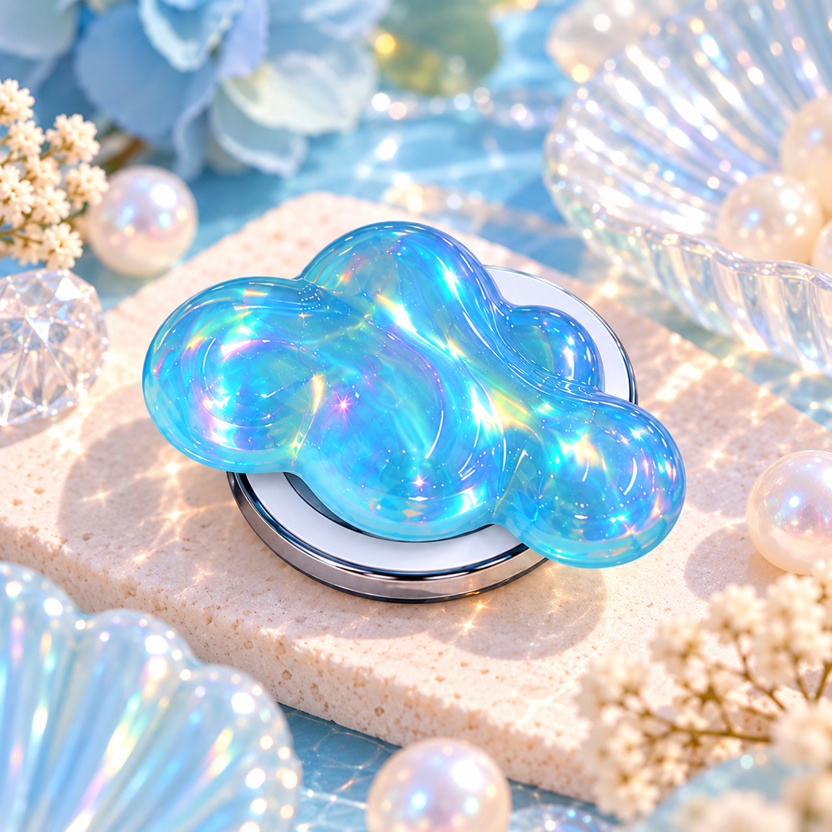 Cloud Puff - Magnetic Phone & Tablet Grip Extendable Stand