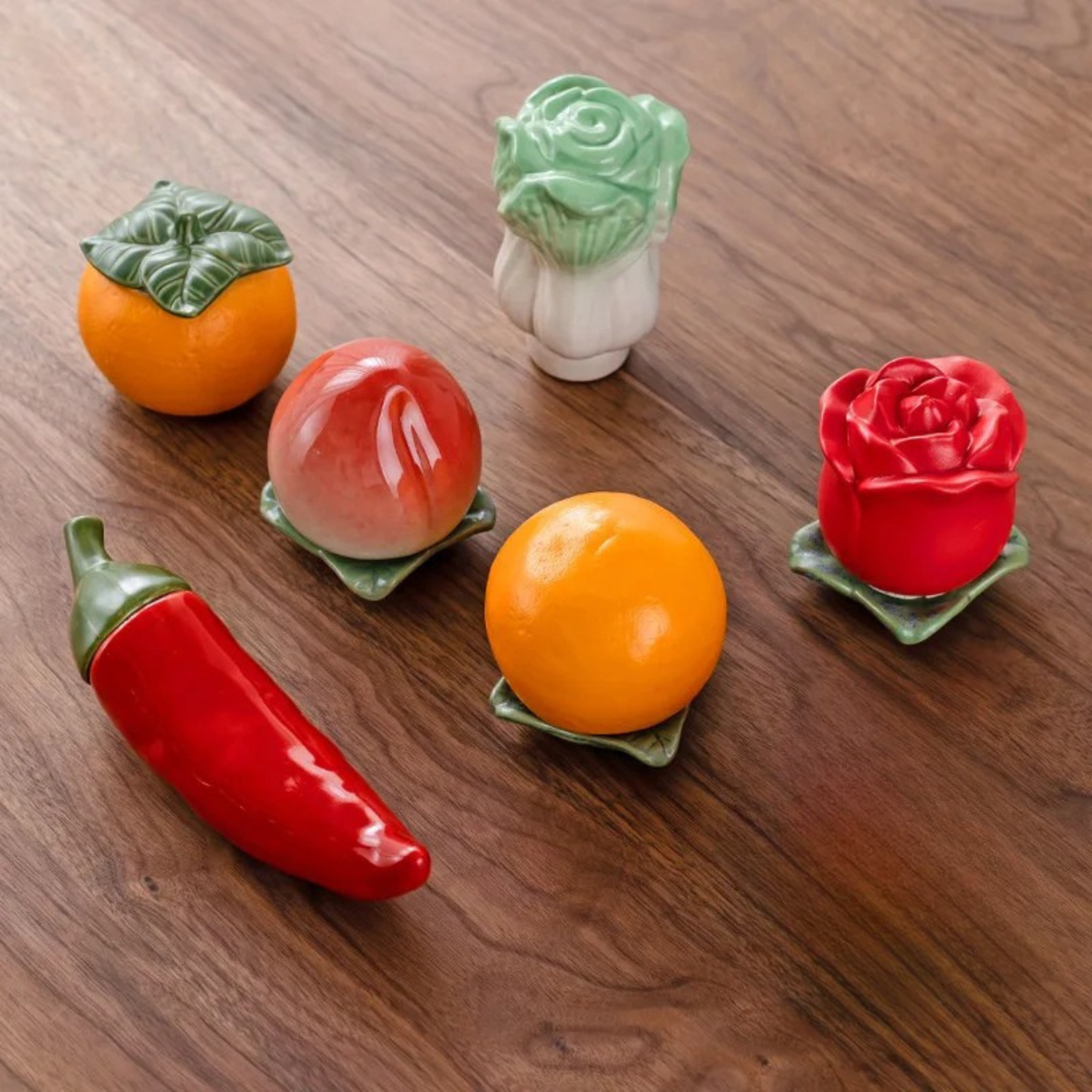 Peachy Keepsake Jar - Fruit Storage Tank Ceramic