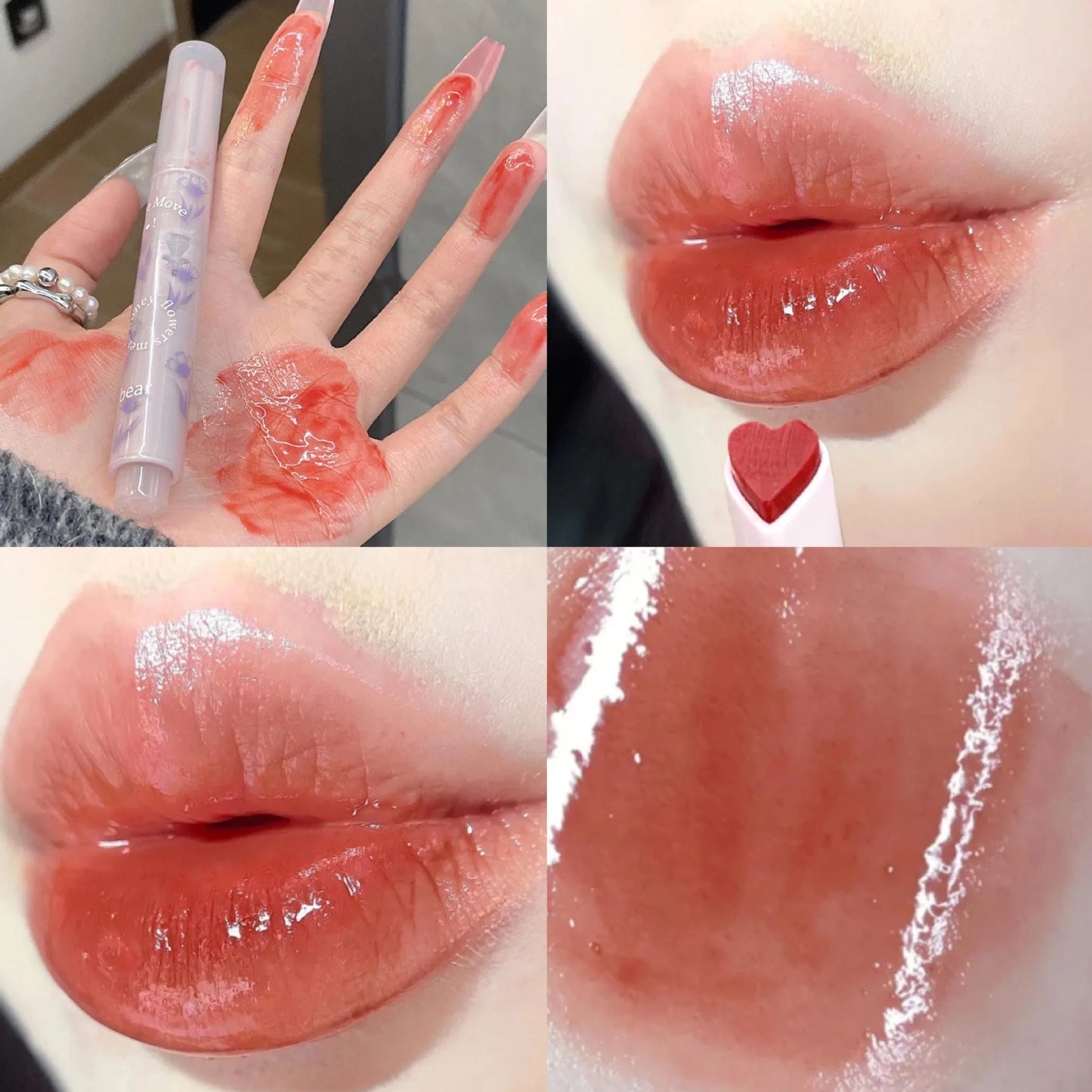 LoveBeam Lip Lacquer - Water-light Lip Glaze Mirror Glitter Lip Tint