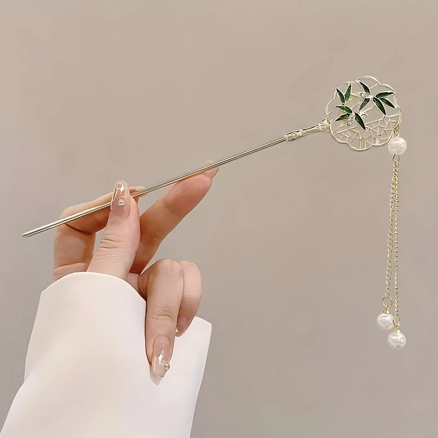 LotusWhisper Hairpin - Elegant Hair Clip Tassel Hair Stick Traditional Floral Design Hairstyle Accessory, Women Jewelry Hairpin, Hairneedle