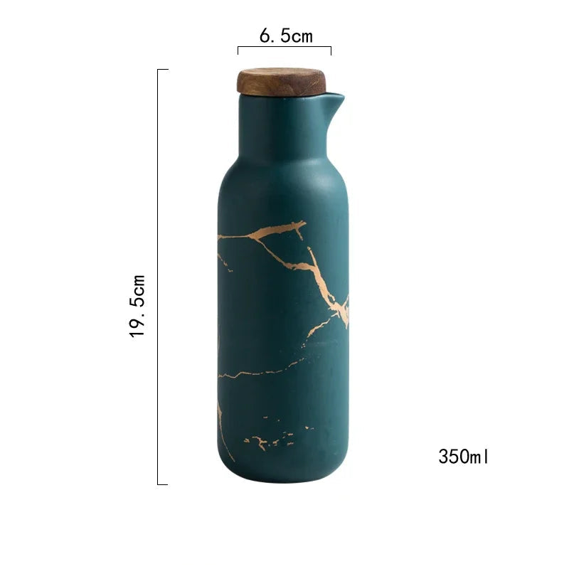 Alabaster Spice Vault - Marbled Ceramic Seasoning Jar