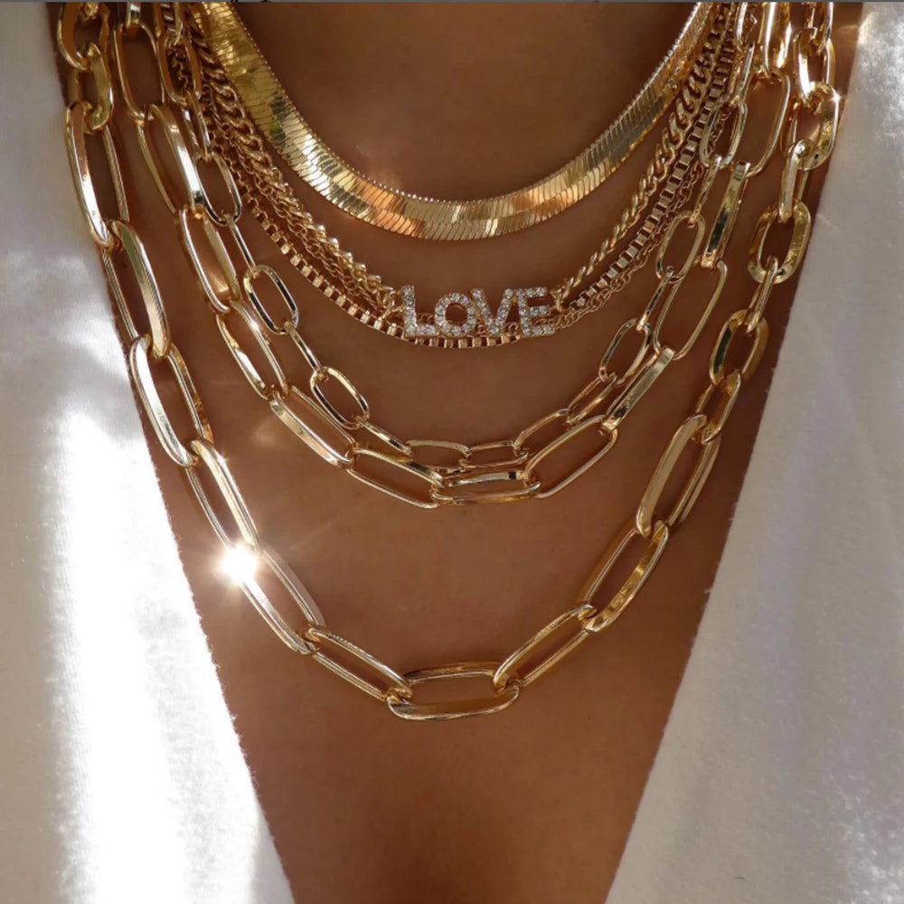 GoldenMystique - Multi-Layer Boho Pendant Necklaces