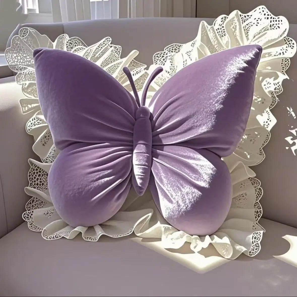 ButterflyDream Cushion - Princess Butterfly Pillow for  Office, Living Room, Bedroom, Car, Sofa Cushion