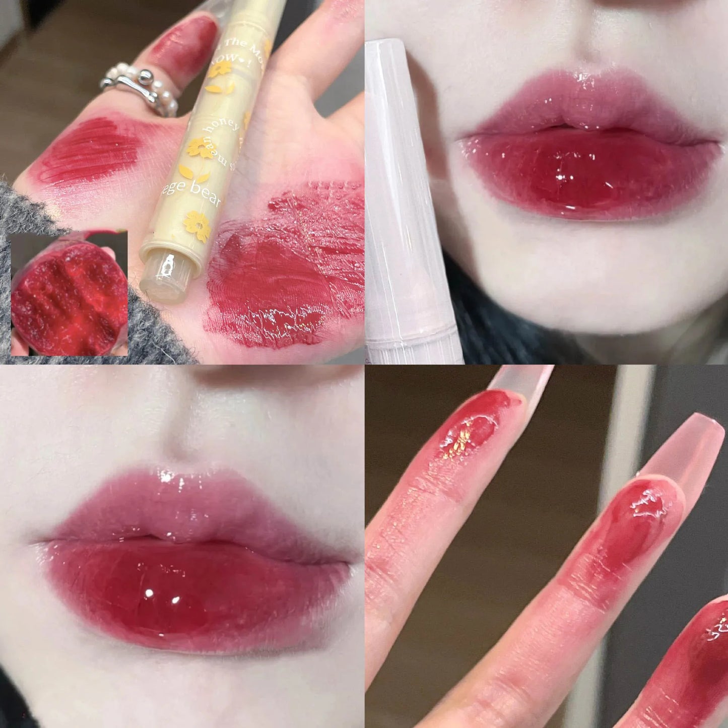 LoveBeam Lip Lacquer - Water-light Lip Glaze Mirror Glitter Lip Tint