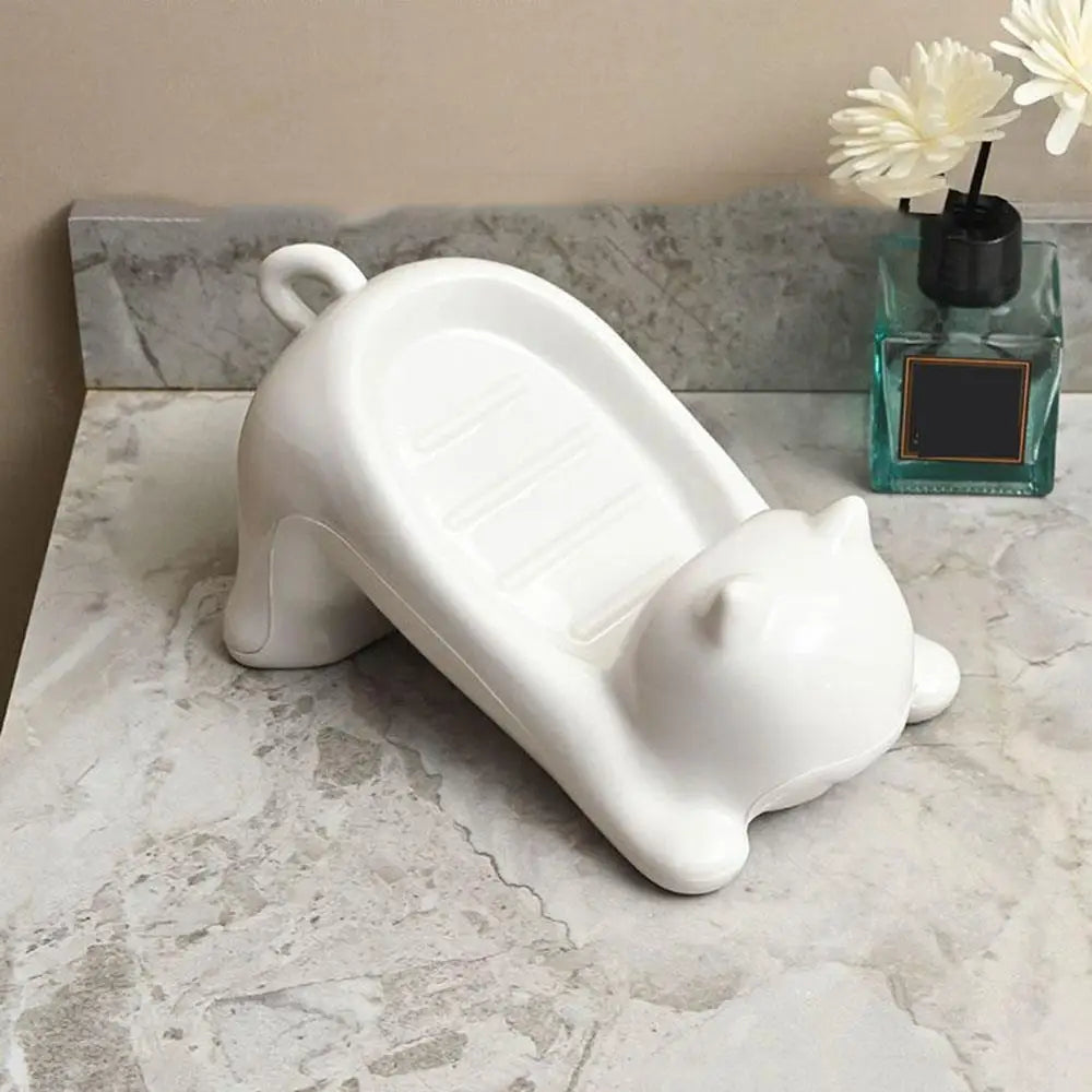 PurrSoap Dish - Soap Dish Drainable Cute Cat-shaped Soap Drain Tray