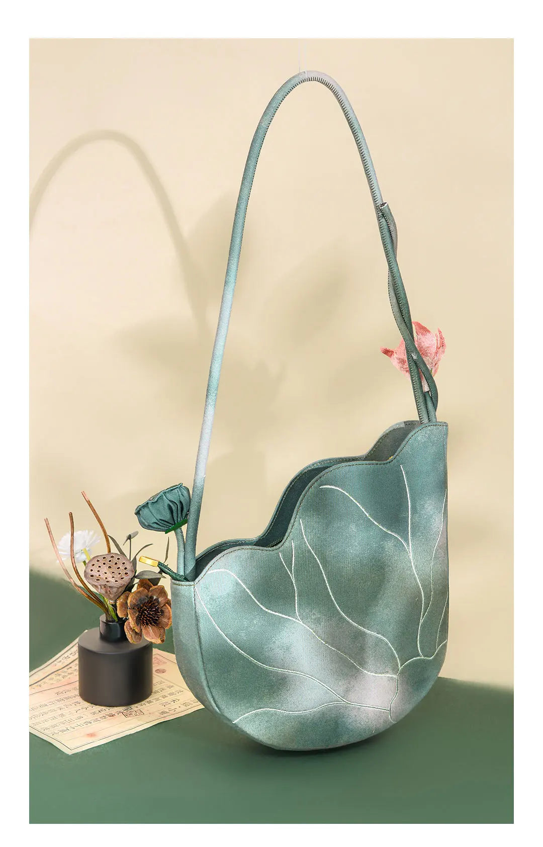 LotusGrace Bag - Exquisite Floral Embroidery Original Designer Handbag