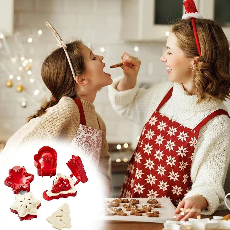 HarvestBite Molds - Mini Hand Pie Dough Presser Tool Halloween Christmas Apple Pumpkin and Acorn Shape Baking Tools