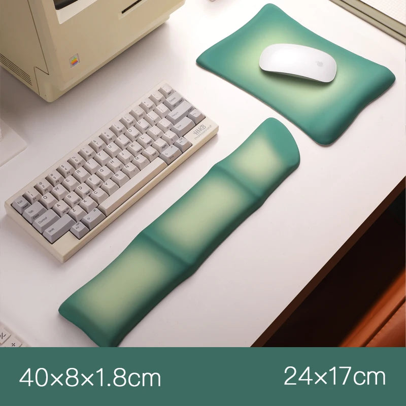 ZenBamboo Wrist Haven - Silicone Wrist Mouse Pad Memory Foam Keyboard Hand Rest