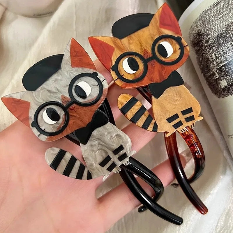 Smart Kitty - Cute cat hairClip twist clip ponytail hairpin
