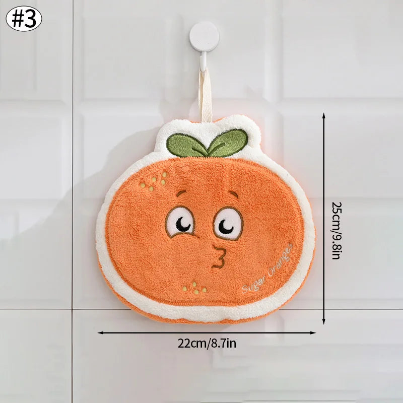 HarvestHug Towels - Cute Hand Towel Cartoon Wipe Handkerchief Rag  Vegetable Shape Towels for Kitchen Bathroom, KidsHanging Towel Soft Dish cloth