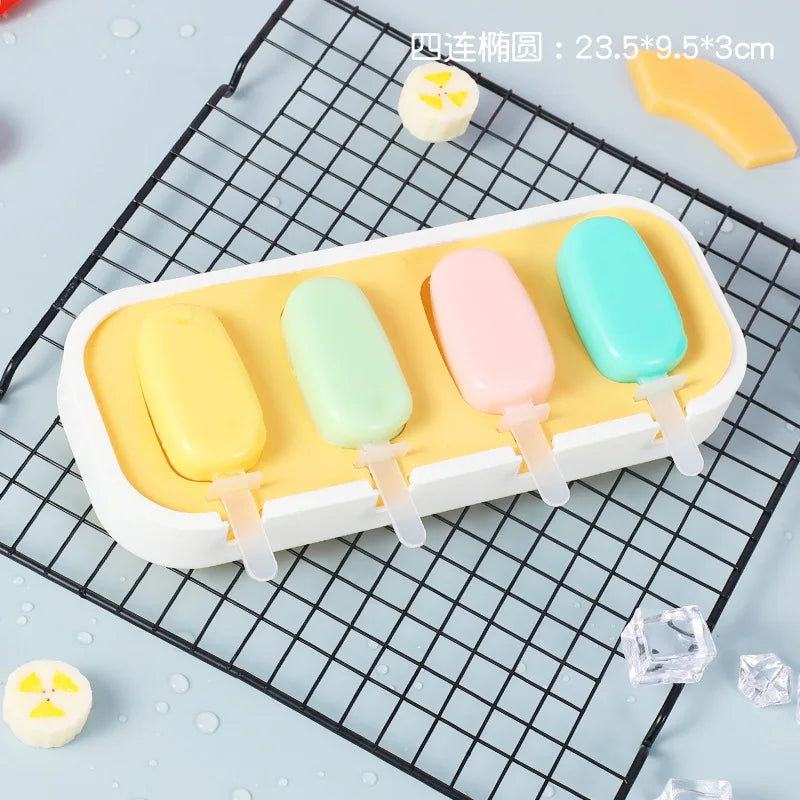 PopsiclePal Set - Popsicles Molds Kids, Baby, Cute Shapes Silicone Mini Popsicle Molds BPA Free Reusable Ice Cream Mold Popsicle Maker Set