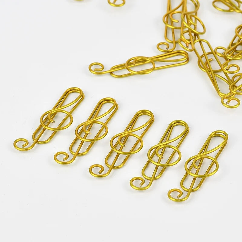 NoteClips - 10pcs metal note paper clip, creative bookmark content book, office school stationery materials
