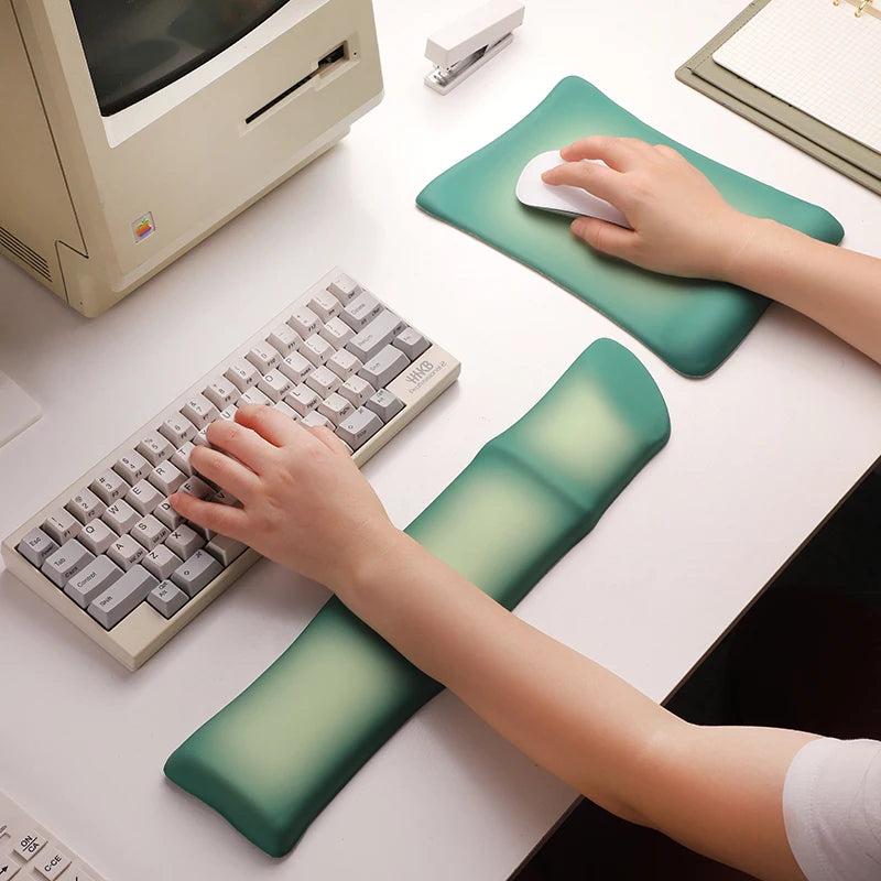ZenBamboo Wrist Haven - Silicone Wrist Mouse Pad Memory Foam Keyboard Hand Rest