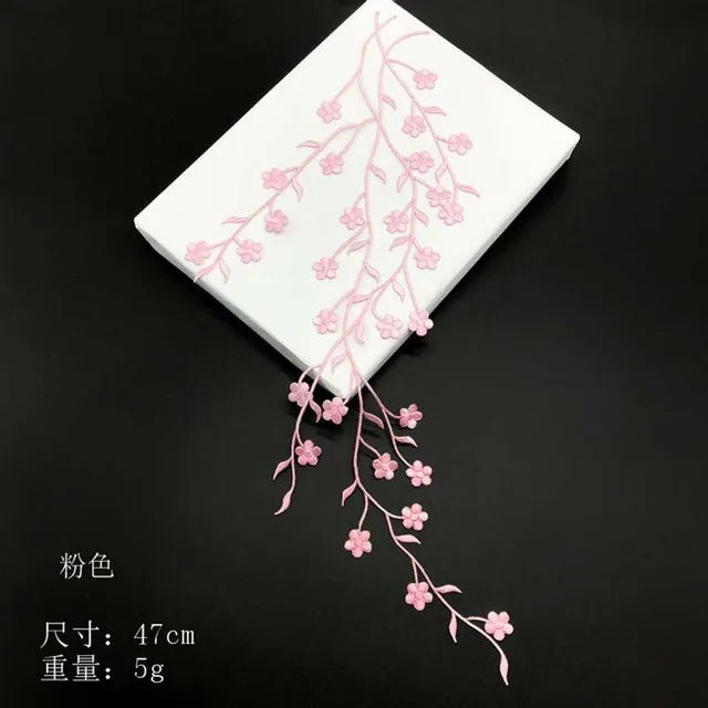 Petal Plum – 3D Embroidery Iron-On Patch