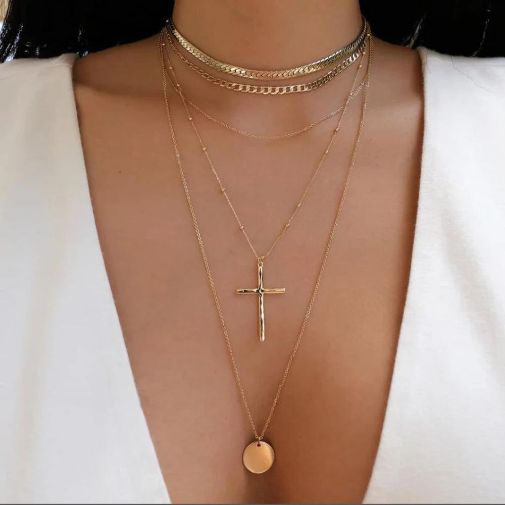 GoldenMystique - Multi-Layer Boho Pendant Necklaces