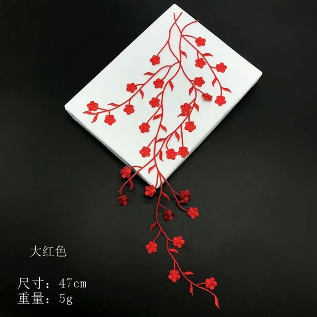 Petal Plum – 3D Embroidery Iron-On Patch