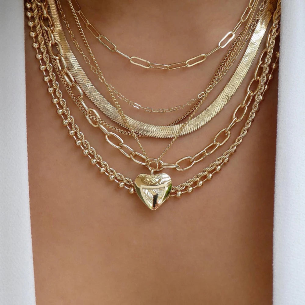 GoldenMystique - Multi-Layer Boho Pendant Necklaces