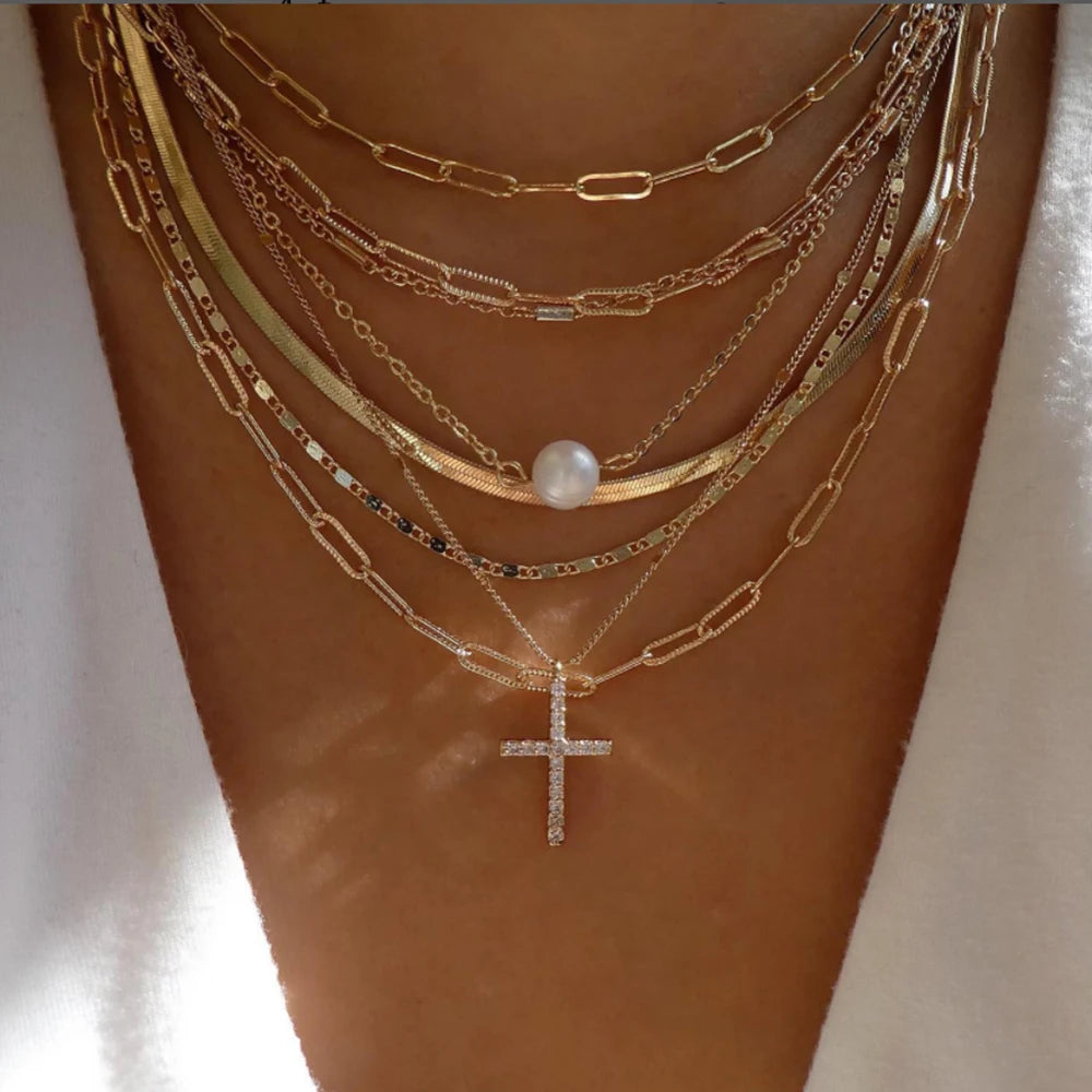 GoldenMystique - Multi-Layer Boho Pendant Necklaces