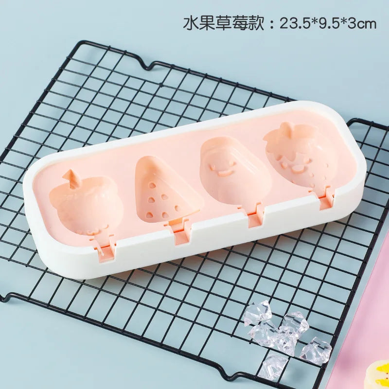 PopsiclePal Set - Popsicles Molds Kids, Baby, Cute Shapes Silicone Mini Popsicle Molds BPA Free Reusable Ice Cream Mold Popsicle Maker Set
