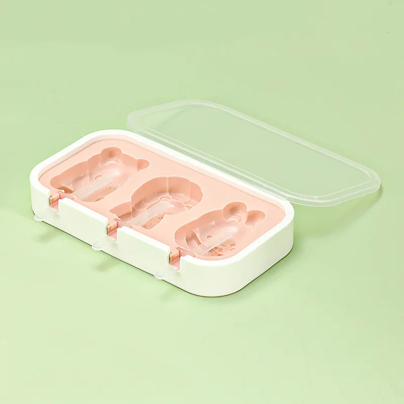 PopsiclePal Set - Popsicles Molds Kids, Baby, Cute Shapes Silicone Mini Popsicle Molds BPA Free Reusable Ice Cream Mold Popsicle Maker Set