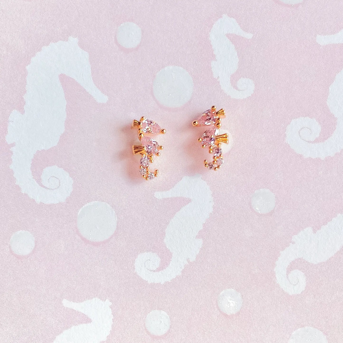 Ocean Tide Treasure Earrings - Cute Sea Marine Animal Zircon Stud Earrings Jewelry