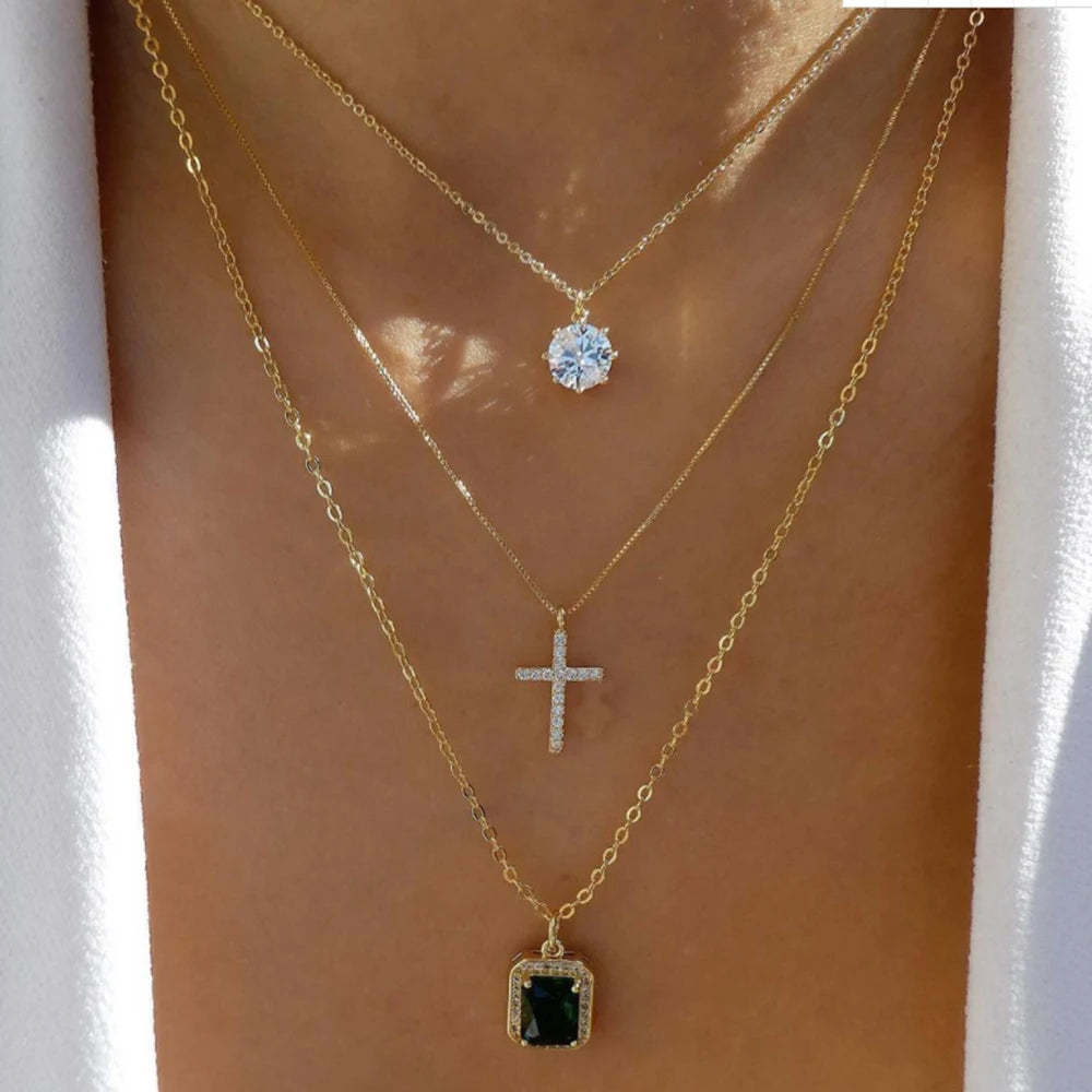 GoldenMystique - Multi-Layer Boho Pendant Necklaces