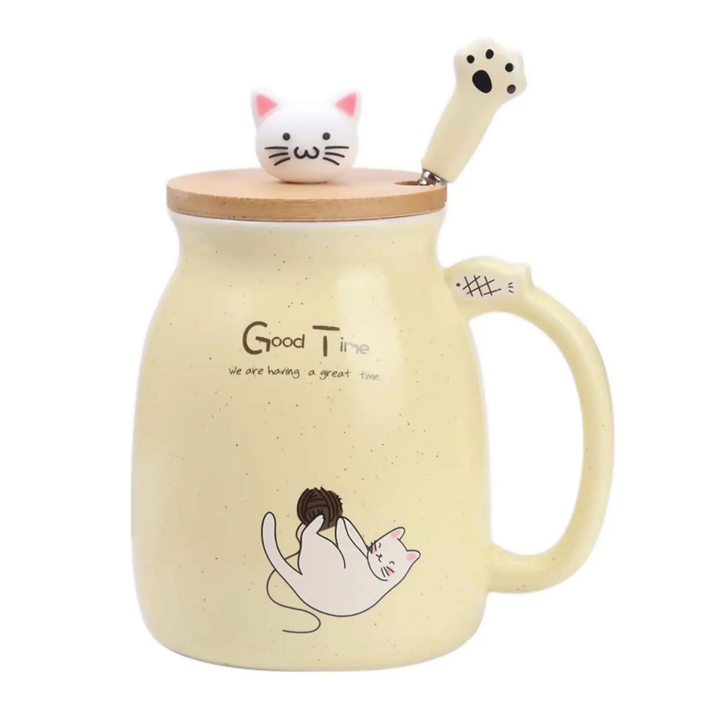 KittyWhisker Brew - Cute Cat Ceramic Kawaii Tea Cup