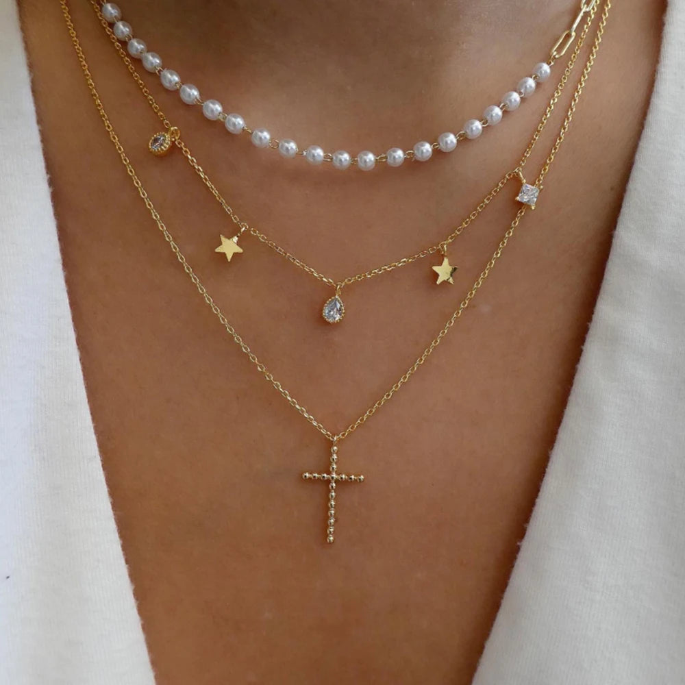 GoldenMystique - Multi-Layer Boho Pendant Necklaces
