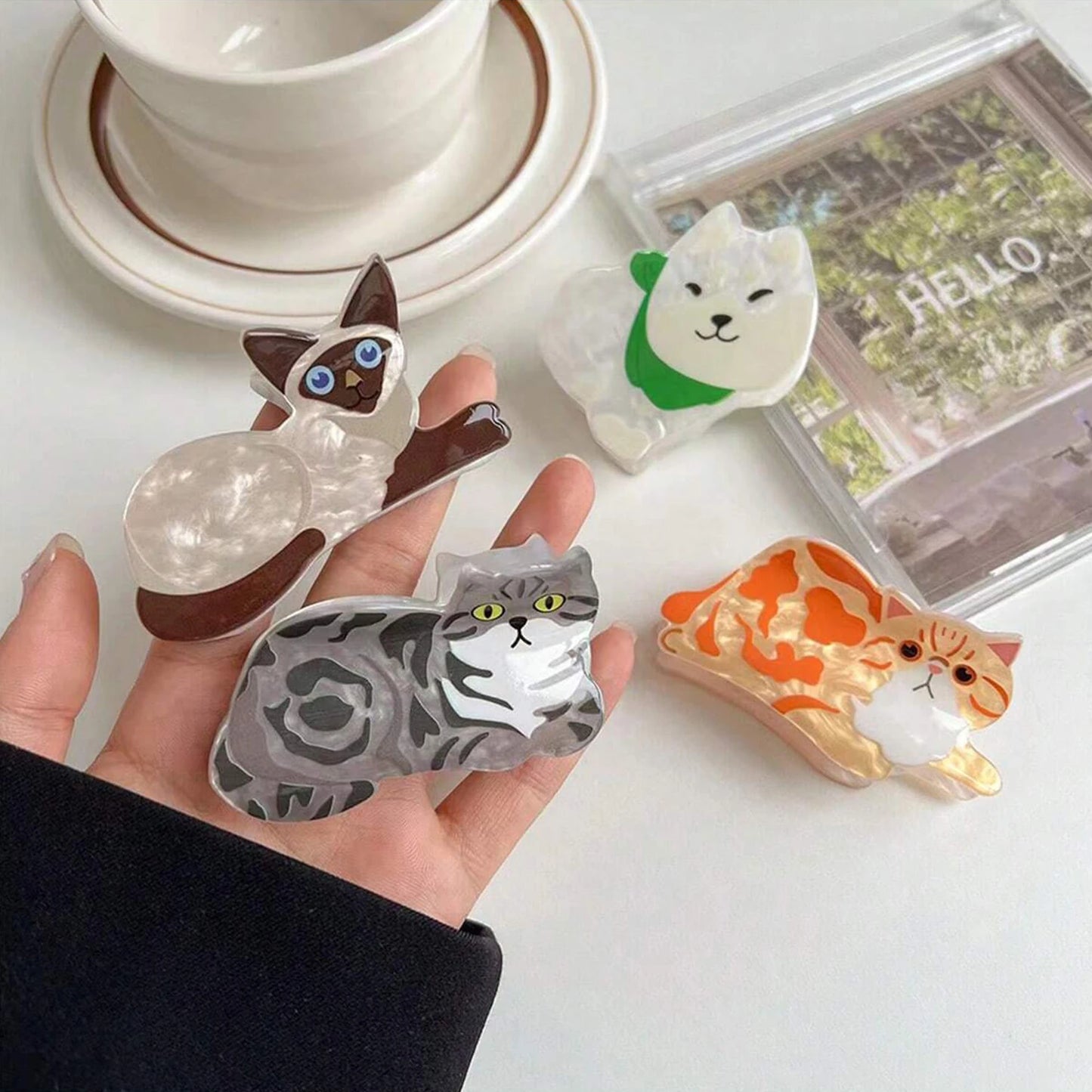 Purrfect Paw Clip - 1pc cute cat hairpin