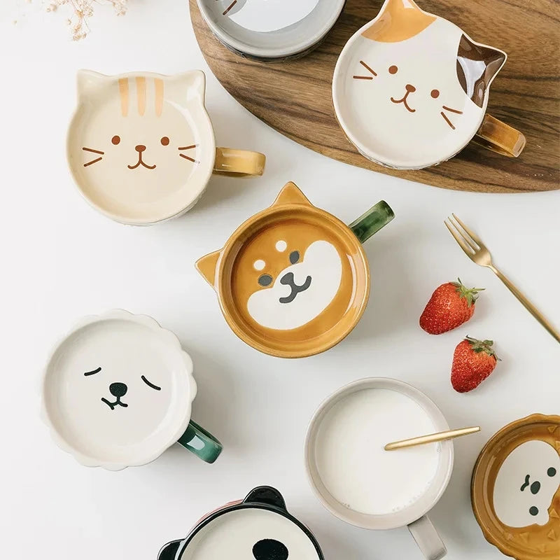 KittyWhisker Brew Bowl - Japanese Cartoon Cat Small Dish combo dish set