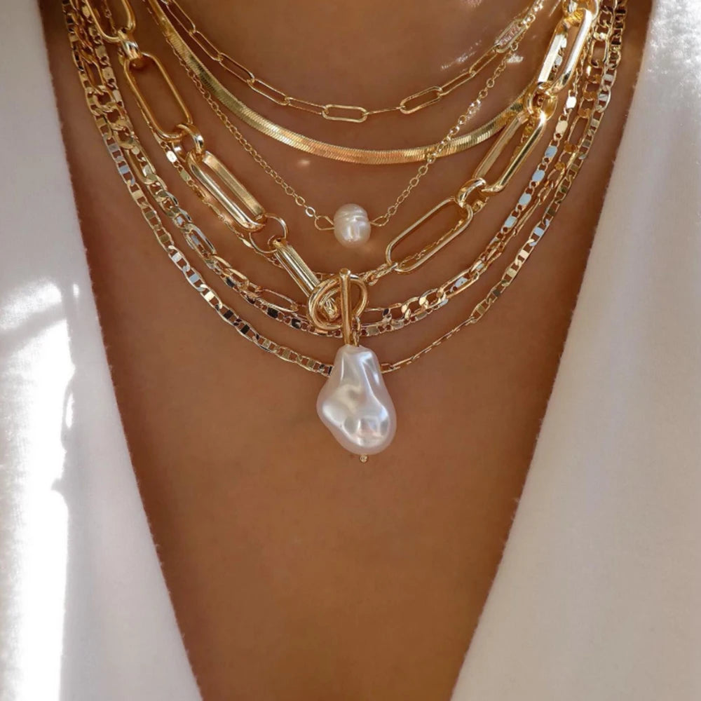 GoldenMystique - Multi-Layer Boho Pendant Necklaces